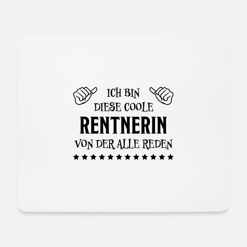 Rentnerin Lustig Spruch Ruhestand Rente Geschenk - Mousepad (Querformat) - Weiß
