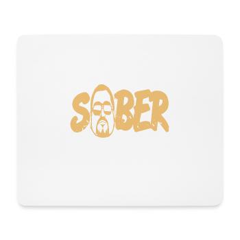 Sober Dude Retro Sobriety Designs - Mouse Pad (horizontal) - white - Front
