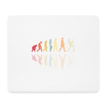 Human Evolution Guitar Band Retro Vintage - Tapis de souris (format paysage) - blanc - Devant