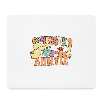 Somebody's Feral Auntie Wild Family Groovy Floral - Mousepad (Querformat) - Weiß - Vorne