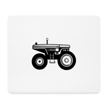 Tracteur - Tapis de souris (format paysage) - blanc - Devant