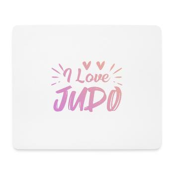 J’adore le judo - Tapis de souris (format paysage) - blanc - Devant