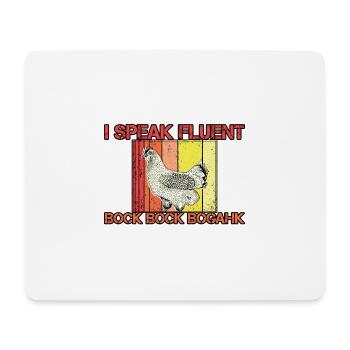 I Speak Fluent Bock Bock Bogahk 3 - Mousepad (Querformat) - Weiß - Vorne