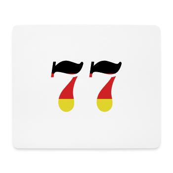 77 Number Jersey Germany - Mouse Pad (horizontal) - white - Front