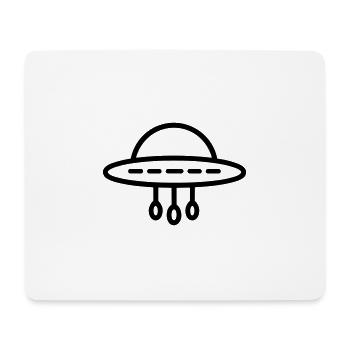 fliegende Untertasse - Mousepad (Querformat) - Weiß - Vorne