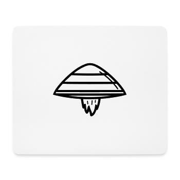fliegende Untertasse - Mousepad (Querformat) - Weiß - Vorne