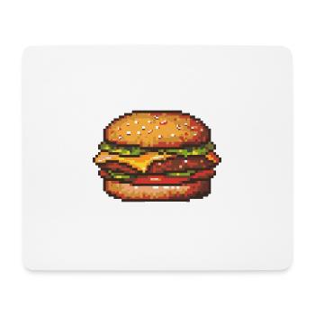 Burger Pixel Icon - Mouse Pad (horizontal) - white - Front