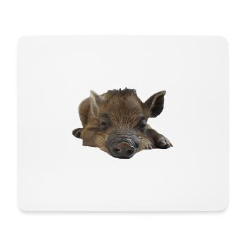 Warzenschwein - Mousepad (Querformat) - Weiß - Vorne