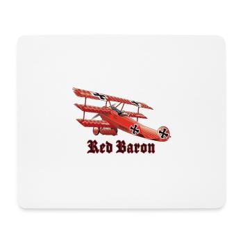 Roter Baron (auf klarem T-Shirt) - Mousepad (Querformat) - Weiß - Vorne