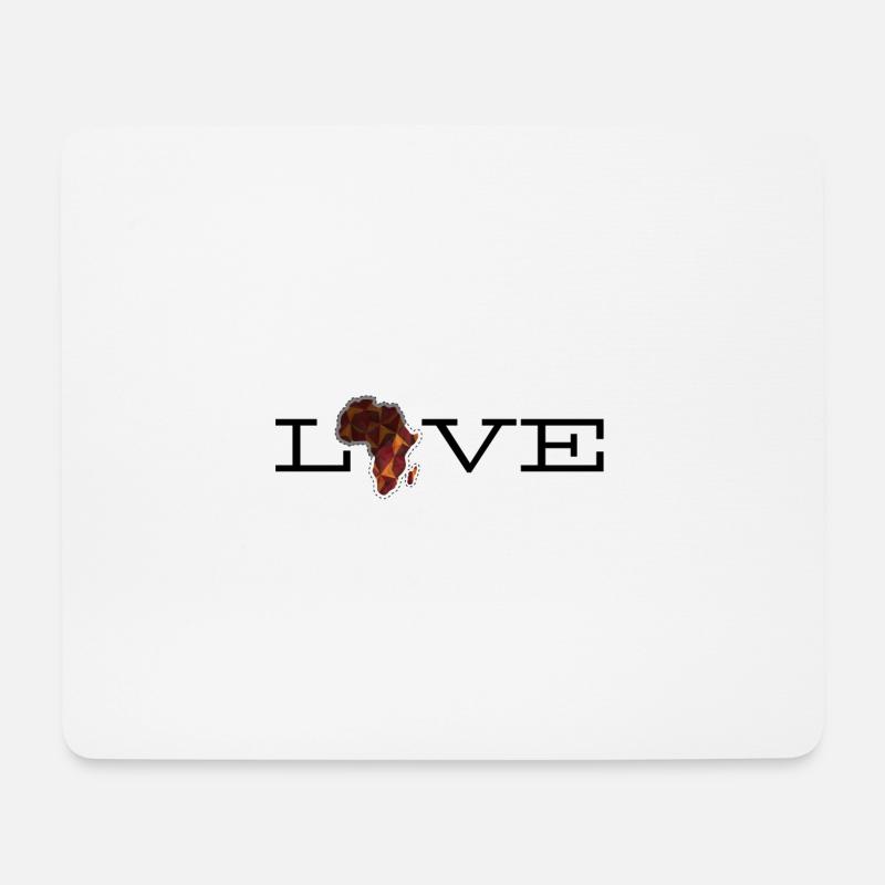 Africa Love - Mousepad (Querformat) - Weiß