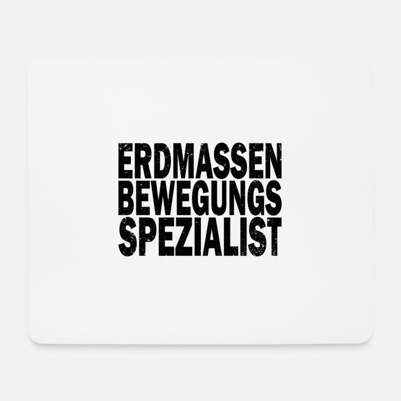 Bagger Baggerfahrer Baggerwagen - Mousepad (Querformat) - Weiß