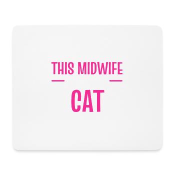 Loves her cat cat mom gift - Mouse Pad (horizontal) - white - Front