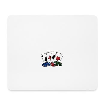 Ne soufflez pas la bulle Gambler Poker Gambling - Tapis de souris (format paysage) - blanc - Devant