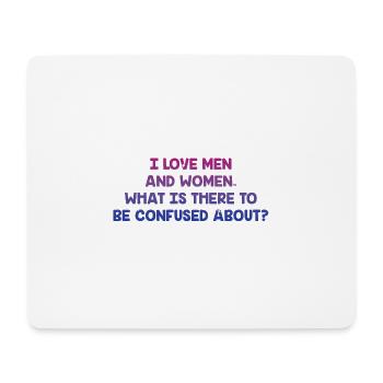 I Love Men and Women Bisexual LGBTQ Bi Pride Gay - Mousepad (Querformat) - Weiß - Vorne