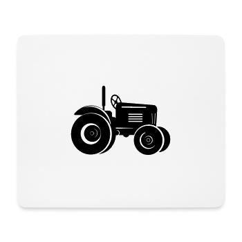 Tracteur - Tapis de souris (format paysage) - blanc - Devant