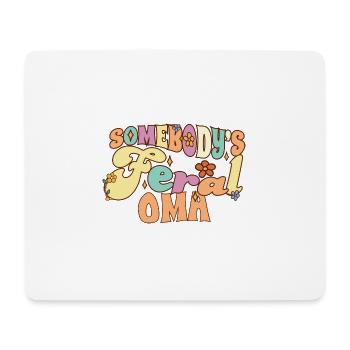 Somebody's Feral Oma German Grandmother Funny - Mousepad (Querformat) - Weiß - Vorne