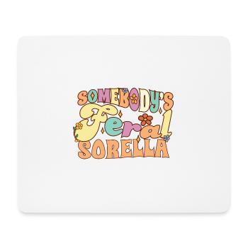 Somebody’s Feral Sorella French Sister Family Pun - Tapis de souris (format paysage) - blanc - Devant
