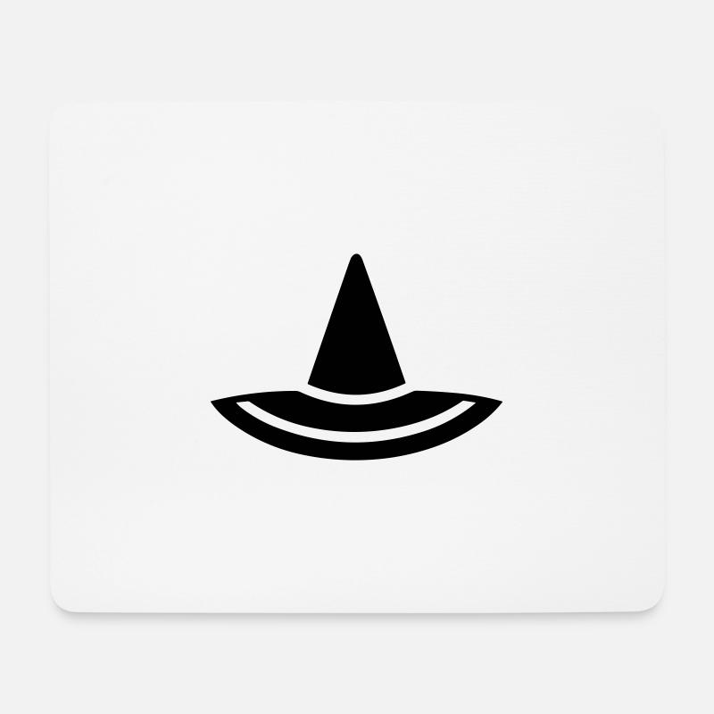 Hut - Mousepad (Querformat) - Weiß