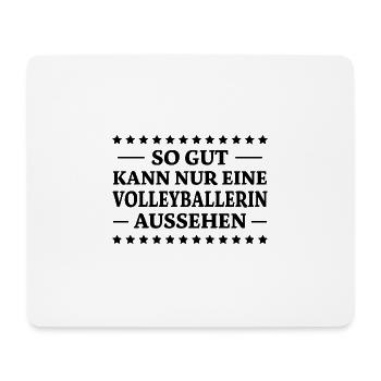 Volleyballerin Spruch Fun Beachvolleyball Geschenk - Mousepad (Querformat) - Weiß - Vorne