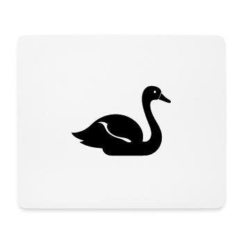 Cygne - Tapis de souris (format paysage) - blanc - Devant