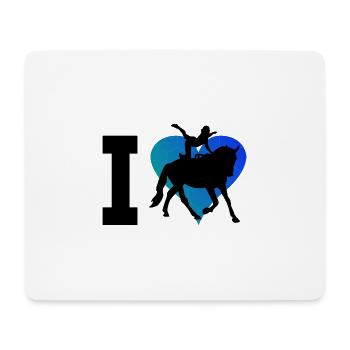 Sportliche Disziplin Balanceübungen Pferdeperforma - Mousepad (Querformat) - Weiß - Vorne