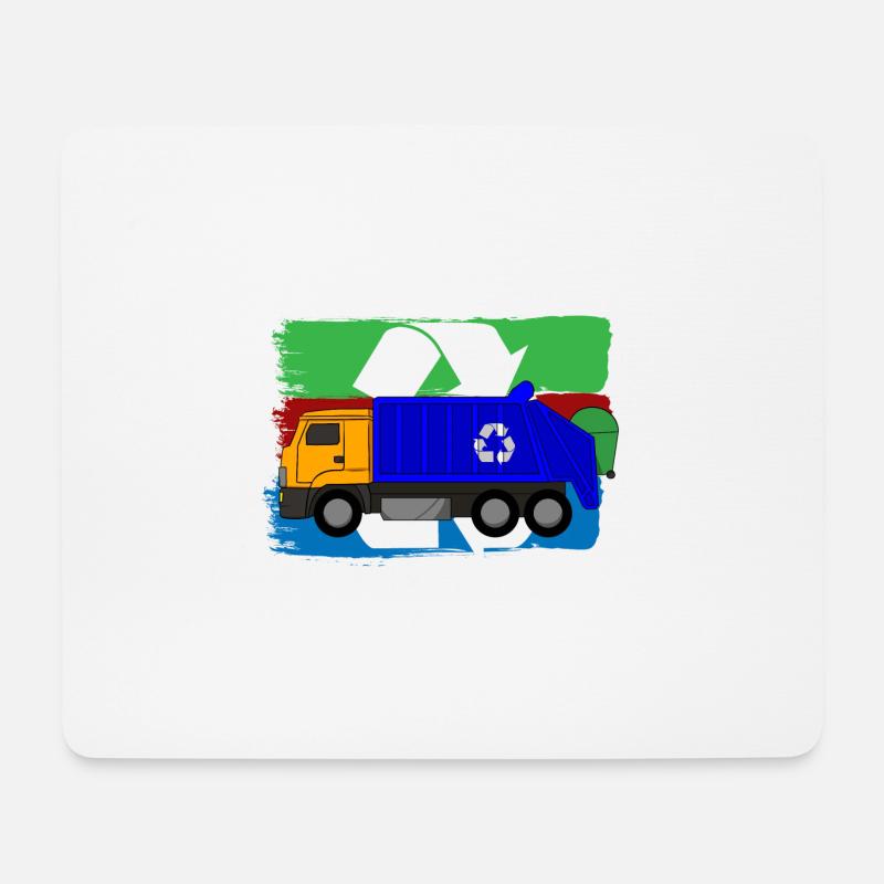 Müllwagen Liebe Müllabfuhr Kind Junge I Geschenk - Mousepad (Querformat) - Weiß