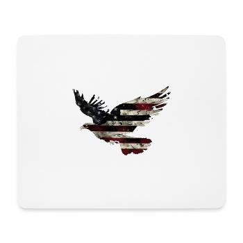 American Flag Eagle Silhouette American Heritage 4 - Mousepad (Querformat) - Weiß - Vorne