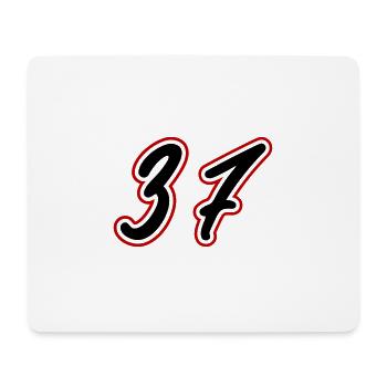 37 Symbole numérique - Tapis de souris (format paysage) - blanc - Devant