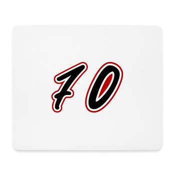 70 Number Symbol - Mouse Pad (horizontal) - white - Front