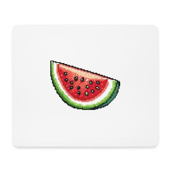 Icône pixel pastèque - Tapis de souris (format paysage) - blanc - Devant