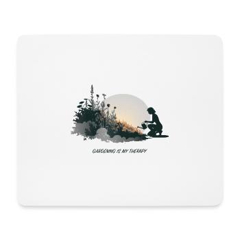 Gardening is My Therapy – Nature & Relaxation - Mouse Pad (horizontal) - white - Front