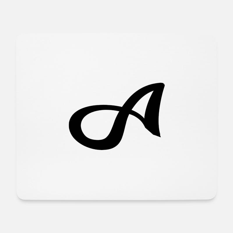 Letter A - Mousepad (Querformat) - Weiß