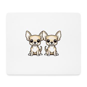 Chihuahua Hund Comic - Mousepad (Querformat) - Weiß - Vorne