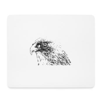 Adler Adlerkopf Tribal Tattoo Falke Bussard - Mousepad (Querformat) - Weiß - Vorne
