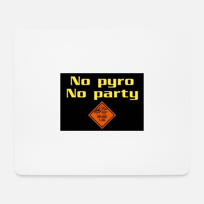 Keine Pyro keine Party - Mousepad (Querformat) - Weiß