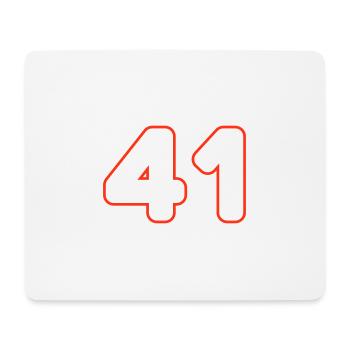 41 number symbol - Mouse Pad (horizontal) - white - Front