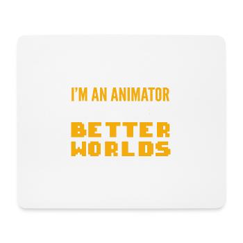 Schaffen Sie bessere Welten Grafiker Geschenk - Mousepad (Querformat) - Weiß - Vorne