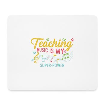 Mon superpouvoir, le poison du professeur de musique - Tapis de souris (format paysage) - blanc - Devant