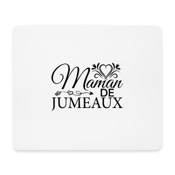Maman de jumeaux la meilleure Maman fête des mères - Tapis de souris (format paysage) - blanc - Devant