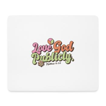 Verset biblique Amour de Dieu publiquement Foi en Jésus - Tapis de souris (format paysage) - blanc - Devant