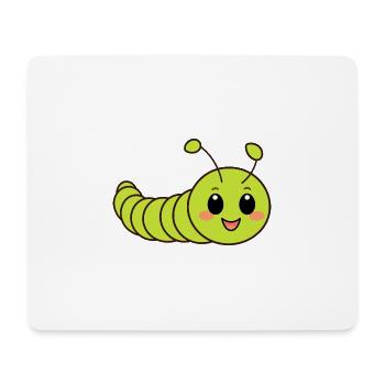 Raupen Insektenliebe Kleine Raupe - Mousepad (Querformat) - Weiß - Vorne
