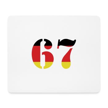 67 Number Jersey Germany - Mouse Pad (horizontal) - white - Front