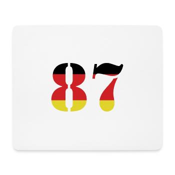 87 Numéro Jersey Allemagne - Tapis de souris (format paysage) - blanc - Devant