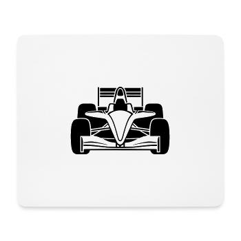 Voiture de course - Tapis de souris (format paysage) - blanc - Devant