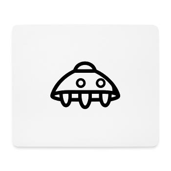 fliegende Untertasse - Mousepad (Querformat) - Weiß - Vorne