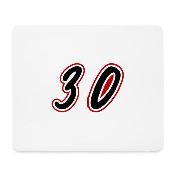 30 Number symbol - Mouse Pad (horizontal) - white - Front