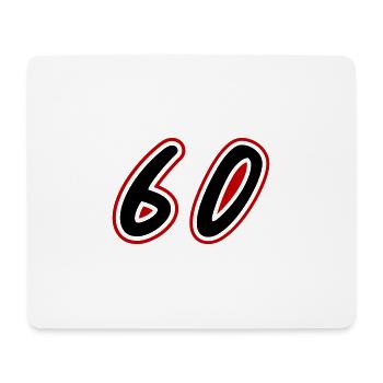 60 Number Symbol - Mouse Pad (horizontal) - white - Front