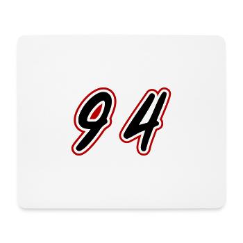 94 Zahl Symbol - Mousepad (Querformat) - Weiß - Vorne