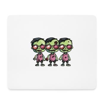 Zombies Halloween Cool - Tapis de souris (format paysage) - blanc - Devant