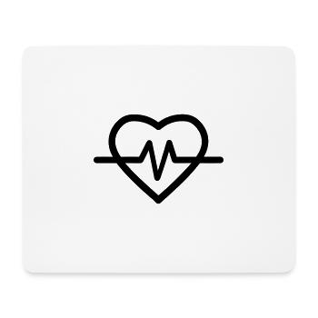 heartbeat - Mouse Pad (horizontal) - white - Front
